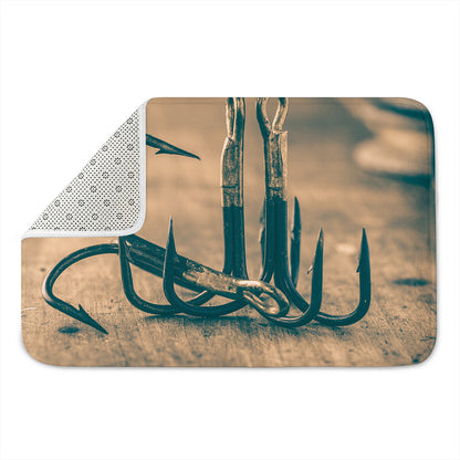 Fishing Hooks Print Indoor Door Mat