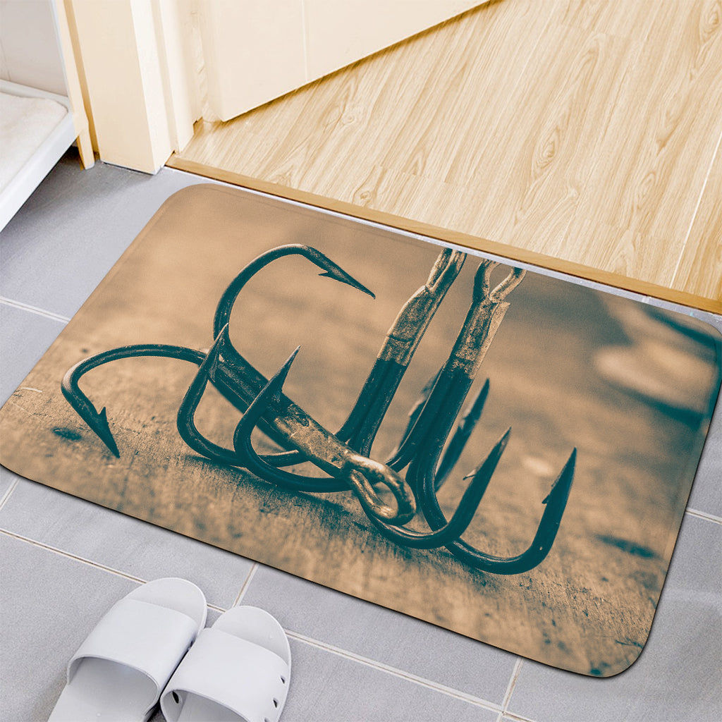 Fishing Hooks Print Indoor Door Mat