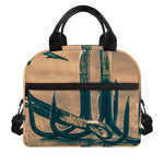 Fishing Hooks Print Insulated Lunch Bag