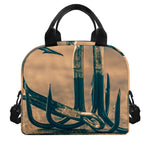 Fishing Hooks Print Insulated Lunch Bag