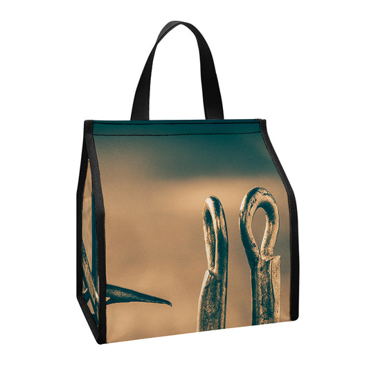 Fishing Hooks Print Insulated Lunch Tote