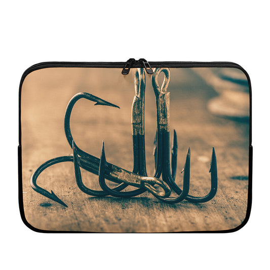 Fishing Hooks Print Laptop Sleeve