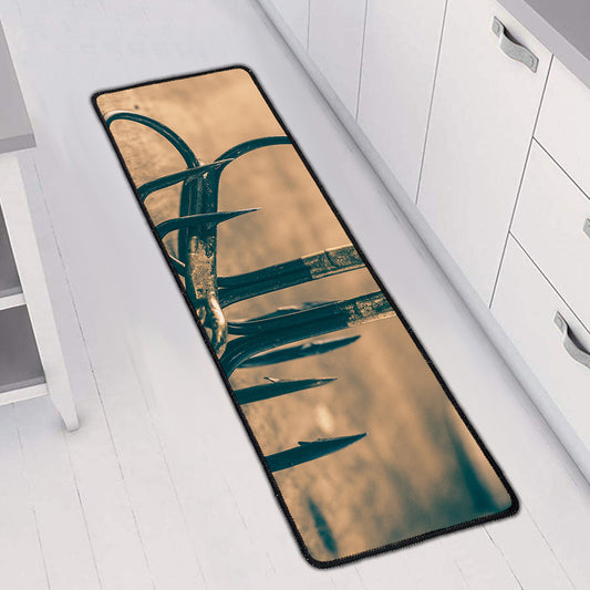 Fishing Hooks Print Long Kitchen Mat