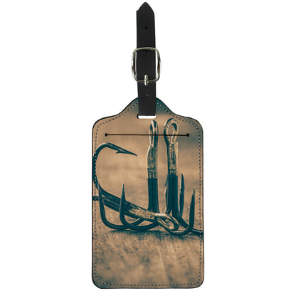 Fishing Hooks Print Luggage Tag