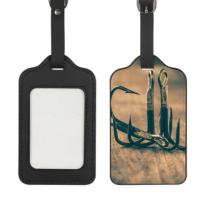 Fishing Hooks Print Luggage Tag