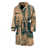 Fishing Hooks Print Men's Bathrobe