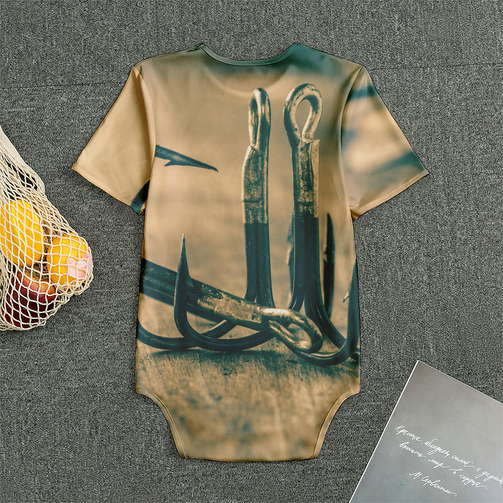 Fishing Hooks Print Men's Bodysuit