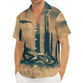 Fishing Hooks Print Men's Deep V-Neck Shirt
