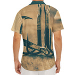 Fishing Hooks Print Men's Deep V-Neck Shirt