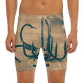 Fishing Hooks Print Men's Long Boxer Briefs
