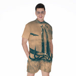 Fishing Hooks Print Men's Rompers