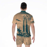 Fishing Hooks Print Men's Rompers