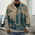 Fishing Hooks Print Men's Shirt Jacket