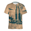 Fishing Hooks Print Men's Athletic T-Shirt