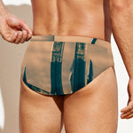 Fishing Hooks Print Men's Swim Briefs