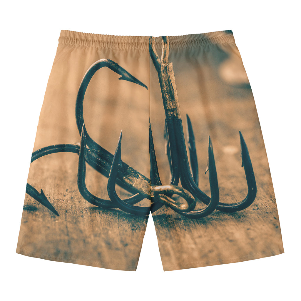 Fishing Hooks Print Men's Swim Trunks