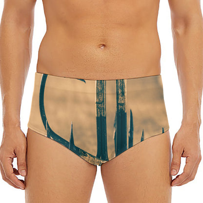 Fishing Hooks Print Men's Triangle Swim Briefs