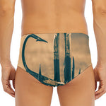 Fishing Hooks Print Men's Triangle Swim Briefs