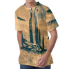 Fishing Hooks Print Men's Velvet T-Shirt