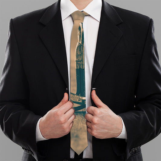 Fishing Hooks Print Necktie