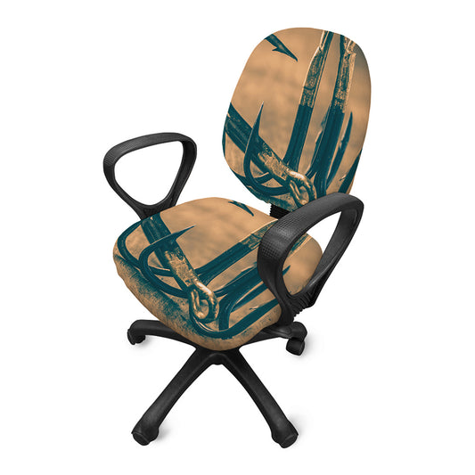 Fishing Hooks Print Office Chair Cover