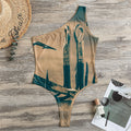 Fishing Hooks Print One Shoulder Bodysuit