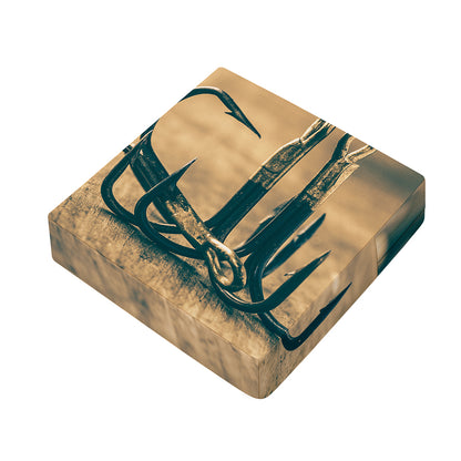Fishing Hooks Print Outdoor Seat Cushion Cover