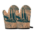 Fishing Hooks Print Oven Mitts