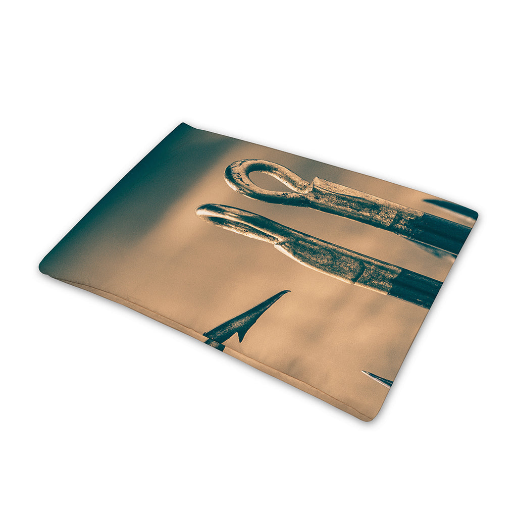Fishing Hooks Print Pet Cooling Mat Cover