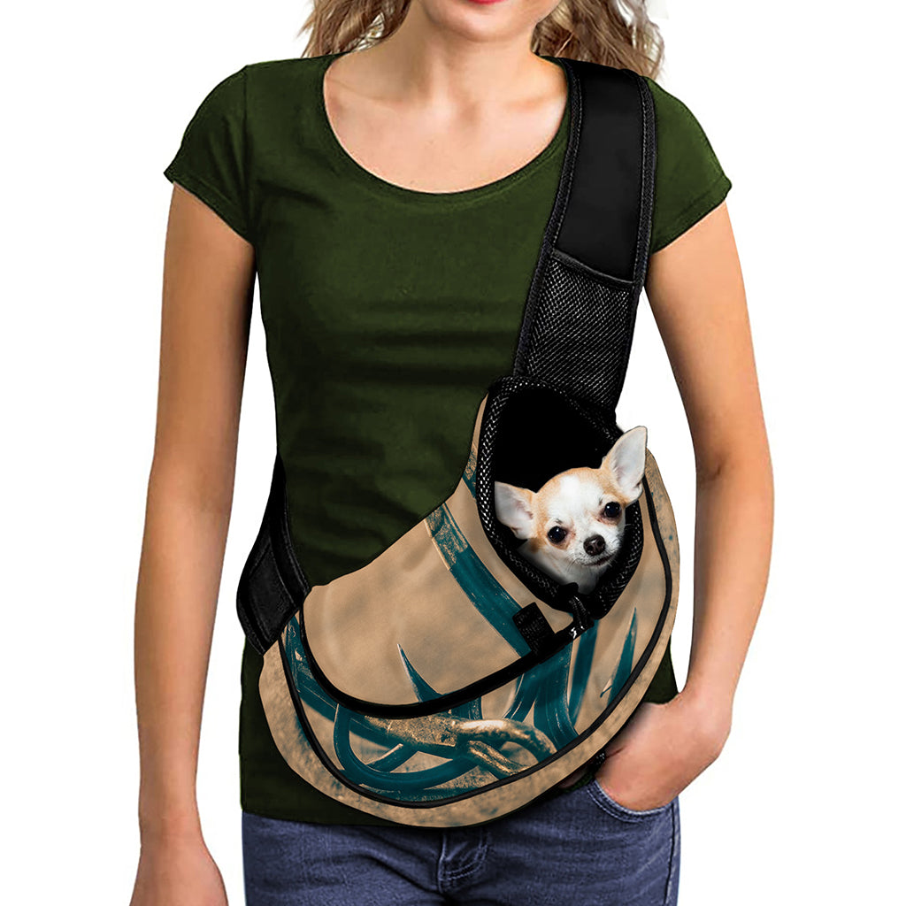Fishing Hooks Print Pet Sling Carrier