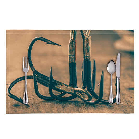 Fishing Hooks Print Placemat
