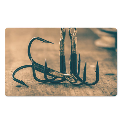 Fishing Hooks Print Polyester Doormat