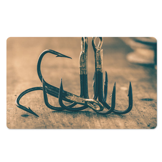 Fishing Hooks Print Polyester Doormat