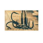Fishing Hooks Print Polyester Flag