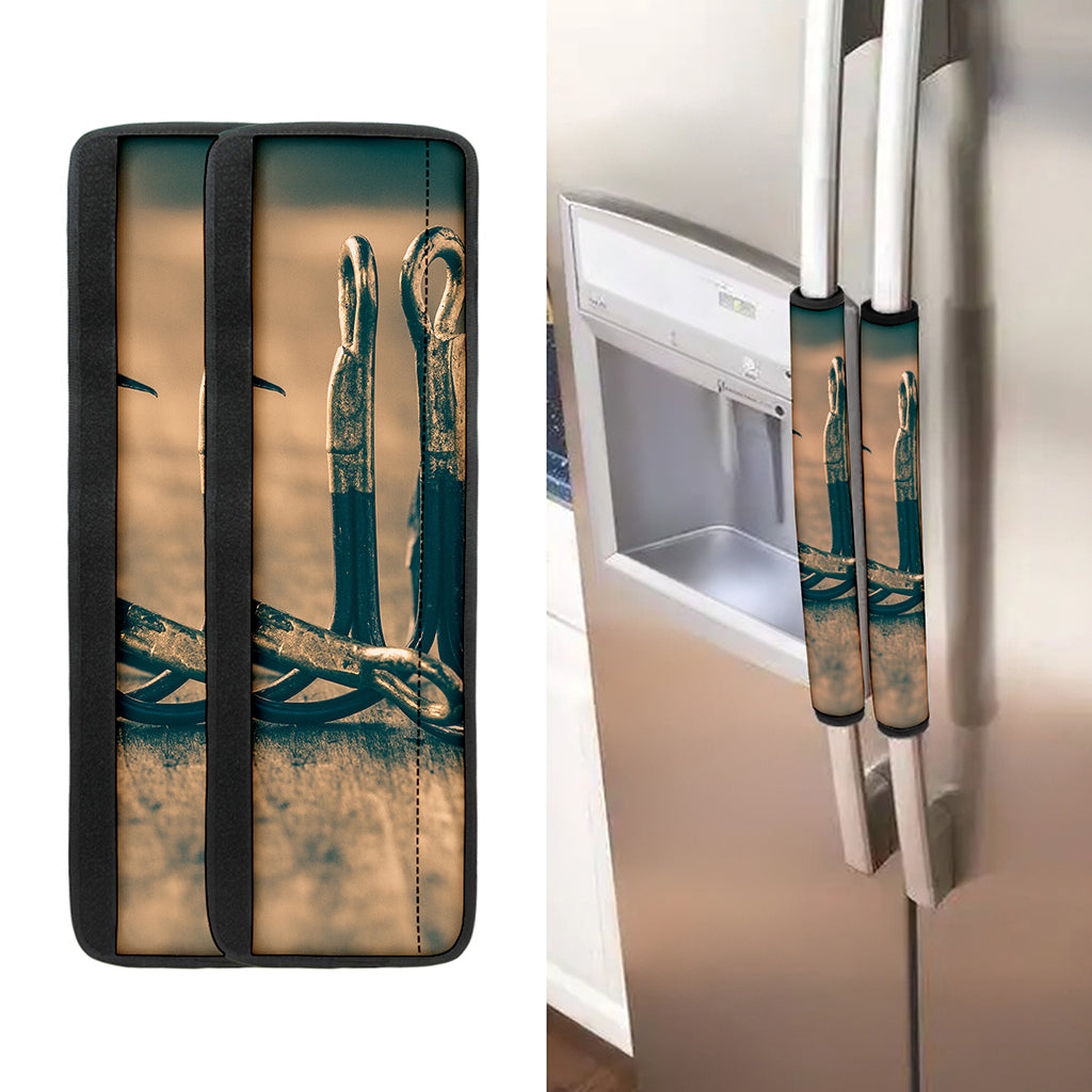 Fishing Hooks Print Refrigerator Handle Covers