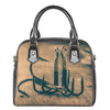 Fishing Hooks Print Shoulder Handbag