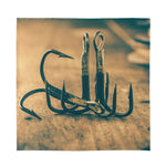 Fishing Hooks Print Silk Bandana