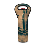 Fishing Hooks Print Single Neoprene Wine Tote