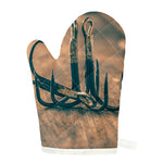 Fishing Hooks Print Single Oven Mitt