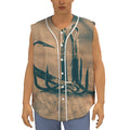 Fishing Hooks Print Sleeveless Baseball Jersey