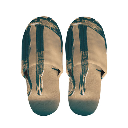 Fishing Hooks Print Slippers