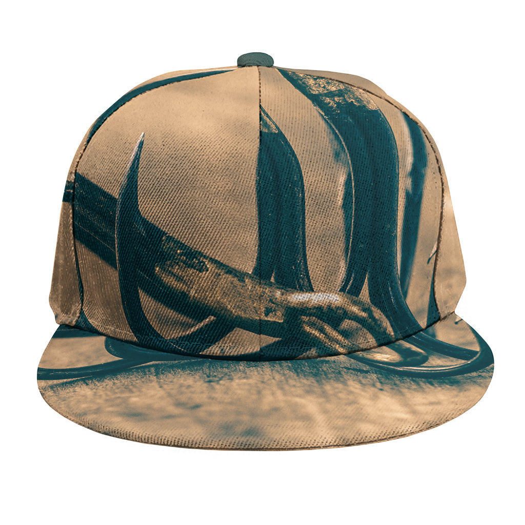 Fishing Hooks Print Snapback Cap