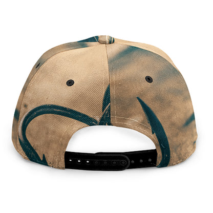 Fishing Hooks Print Snapback Cap