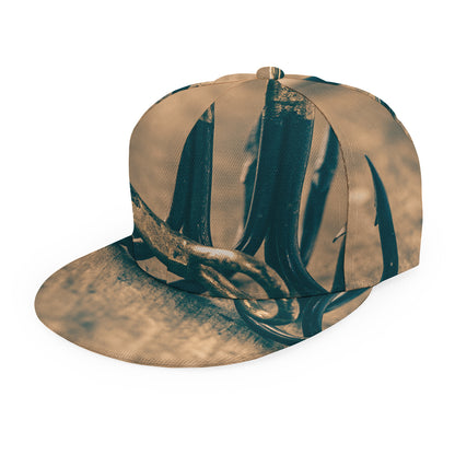 Fishing Hooks Print Snapback Cap