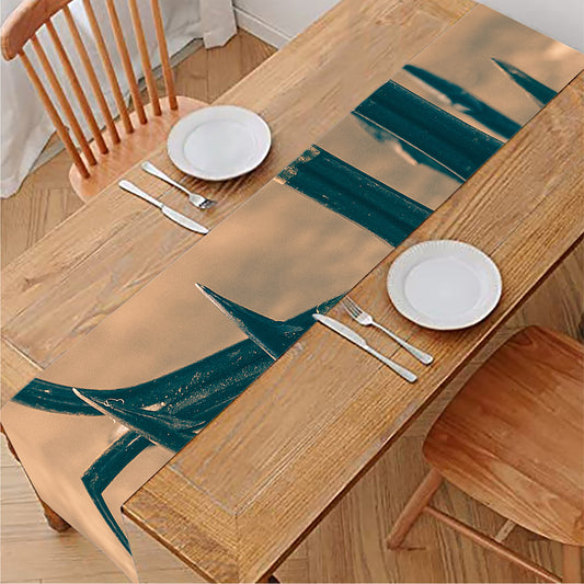 Fishing Hooks Print Table Runner