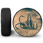 Fishing Hooks Print Tire Cover With Camera Hole