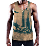 Fishing Hooks Print Training Tank Top