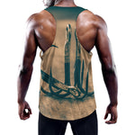 Fishing Hooks Print Training Tank Top