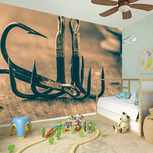 Fishing Hooks Print Wall Sticker