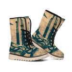 Fishing Hooks Print Winter Boots
